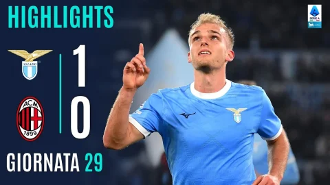 لاتسيو 1 - 0 ميلان ملخص المباراة الدوري الإيطالي