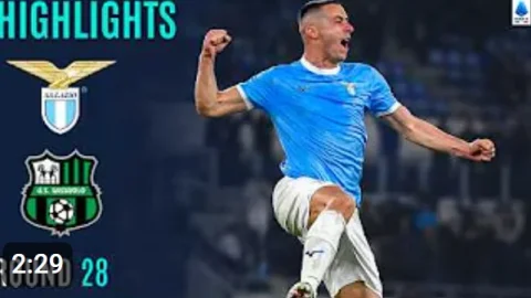 ملخص فوز لاتسيو على ساسولو 2-1 (الدوري الإيطالي)