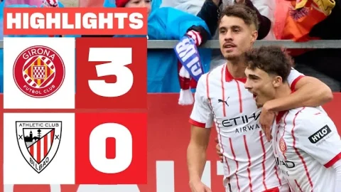 ملخص مباراة جيرونا ضد أتلتيك بيلباو 3-0 الدوري الإسباني