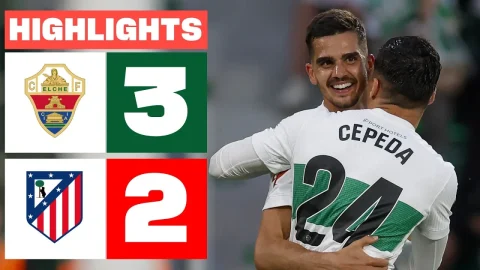 إلتشي 3 - 2 أتلتيكو مدريد ملخص المباراة الدوري الإسباني