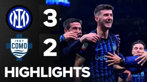 إنتر ميلان 3-2 كومو ملخص المباراة والأجواء كأس إيطاليا