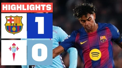 برشلونة 1 - 0 سيلتا فيغو ملخص المباراة الدوري الإسباني