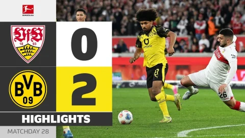 شتوتغارت ضد بوروسيا دورتموند ملخص الجولة 28 – الدوري الألماني