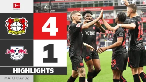 باير ليفركوزن ضد لايبزيغ ملخص المباراة الجولة 32 – الدوري الألماني