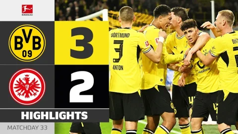 ملخص مباراة بي في دورتموند وفرانكفورت الدوري الألماني