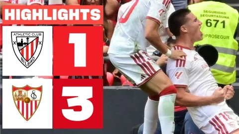 أتلتيك بلباو 1 - 3 إشبيلية ملخص الدوري الإسباني لاليغا