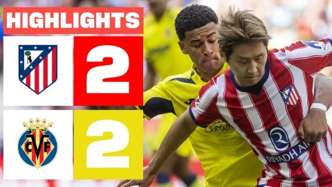 أتلتيكو مدريد 2 - 2 فياريال ملخص الدوري الإسباني لاليغا