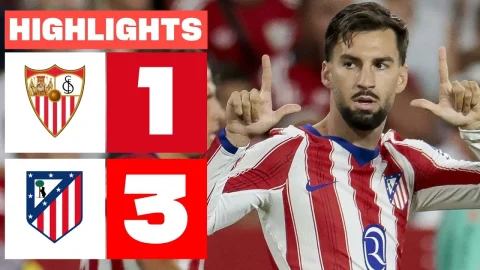 إشبيلية 1 - 3 أتلتيكو مدريد ملخص الدوري الإسباني لاليغا
