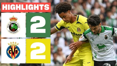 راسينغ كلوب 2 - 2 فياريال ملخص الدوري الإسباني