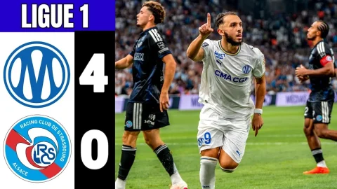 مارسيليا 4-0 ستراسبورغ أبرز اللقطات الدوري الفرنسي